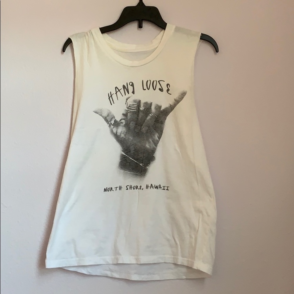 Hang Loose White Tank